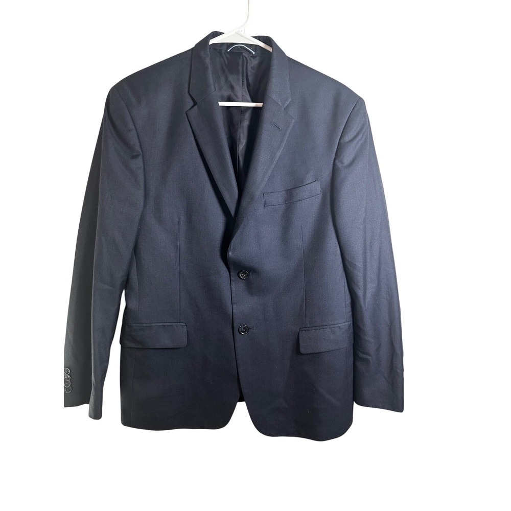 Tommy Hilfiger Mens Navy Blue Two Button Blazer Sport Coat Jacket S40‎ RN47338